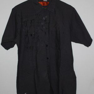 Corner Stone button down gray motorcycle shirt L